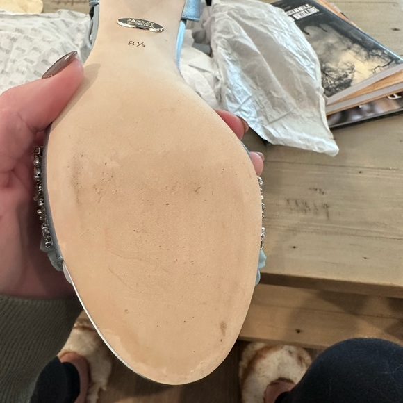 Badgley Mischka- Finesse Heel, Mist Blue, 3 inch block heel - Picture 6 of 10